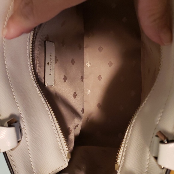 Kate Spade Staci Medium Satchel NWOTs 11" W X 9" H Saffiano Leather Ivory - Picture 9 of 14